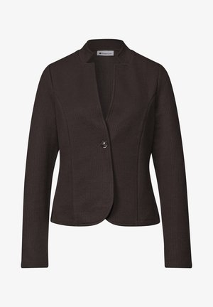 Street One, BLAZER MIT REVERSKRAGEN UND STRUKTUR - Blazer - black coffee mel