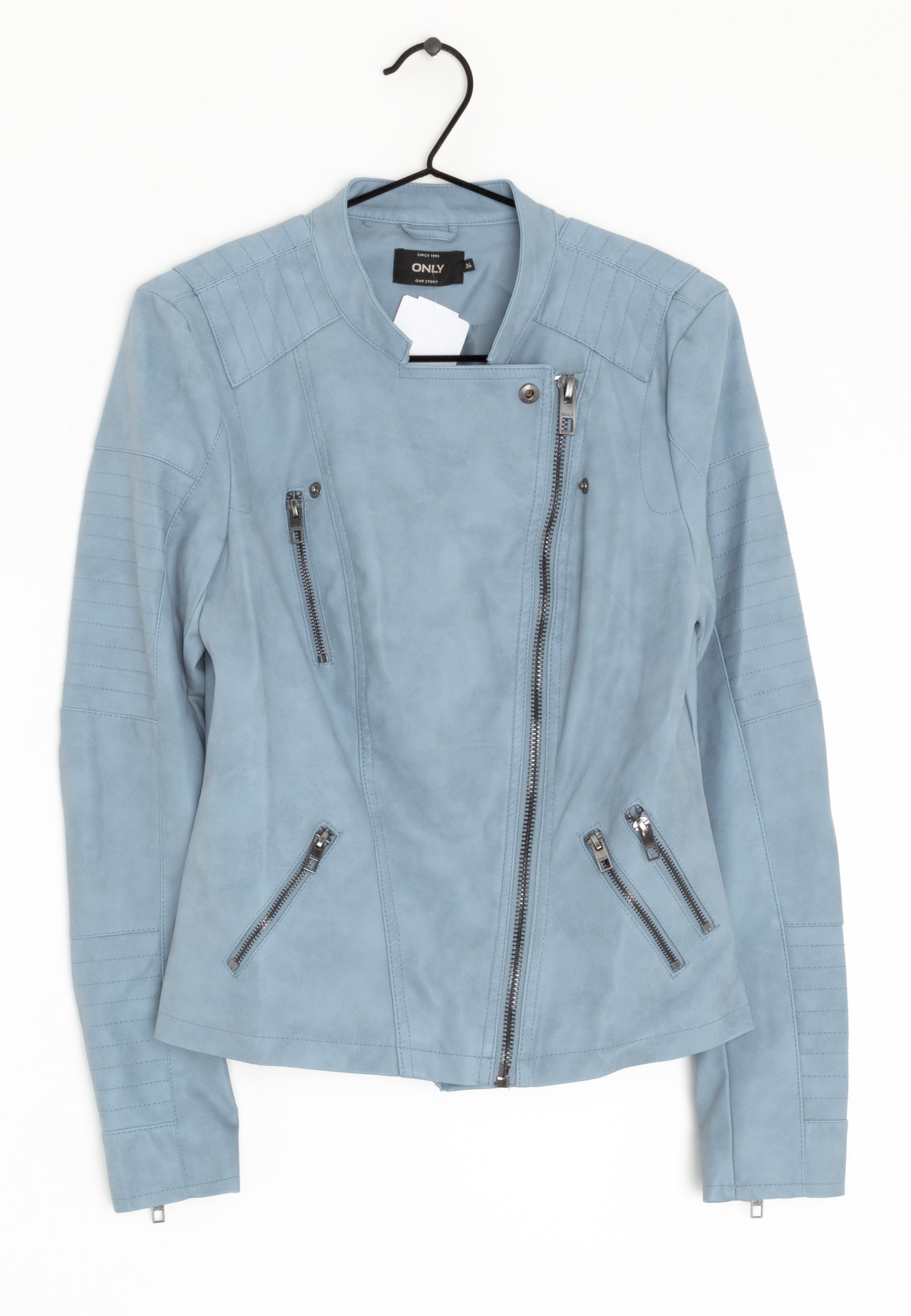 Kunstlederjacke Zalando Lederjacke Only Only Lederjacke Blau ONLY