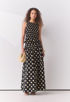 Next, REGULAR FIT - SHIRRED MAXI SKIRT . - Maxirok - black yellow spot