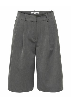 ONLY, BERMUDA SHORTS ONLNALINA MID WAIST LOOSE FIT SHORTS - Short - medium grey melange