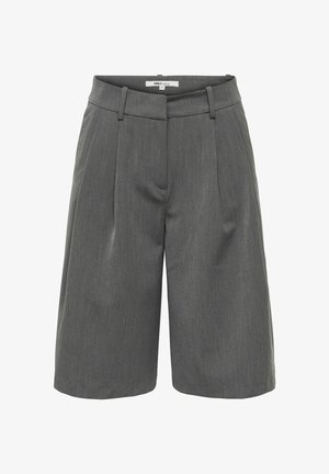 ONLY, BERMUDA SHORTS ONLNALINA MID WAIST LOOSE FIT SHORTS - Short - medium grey melange