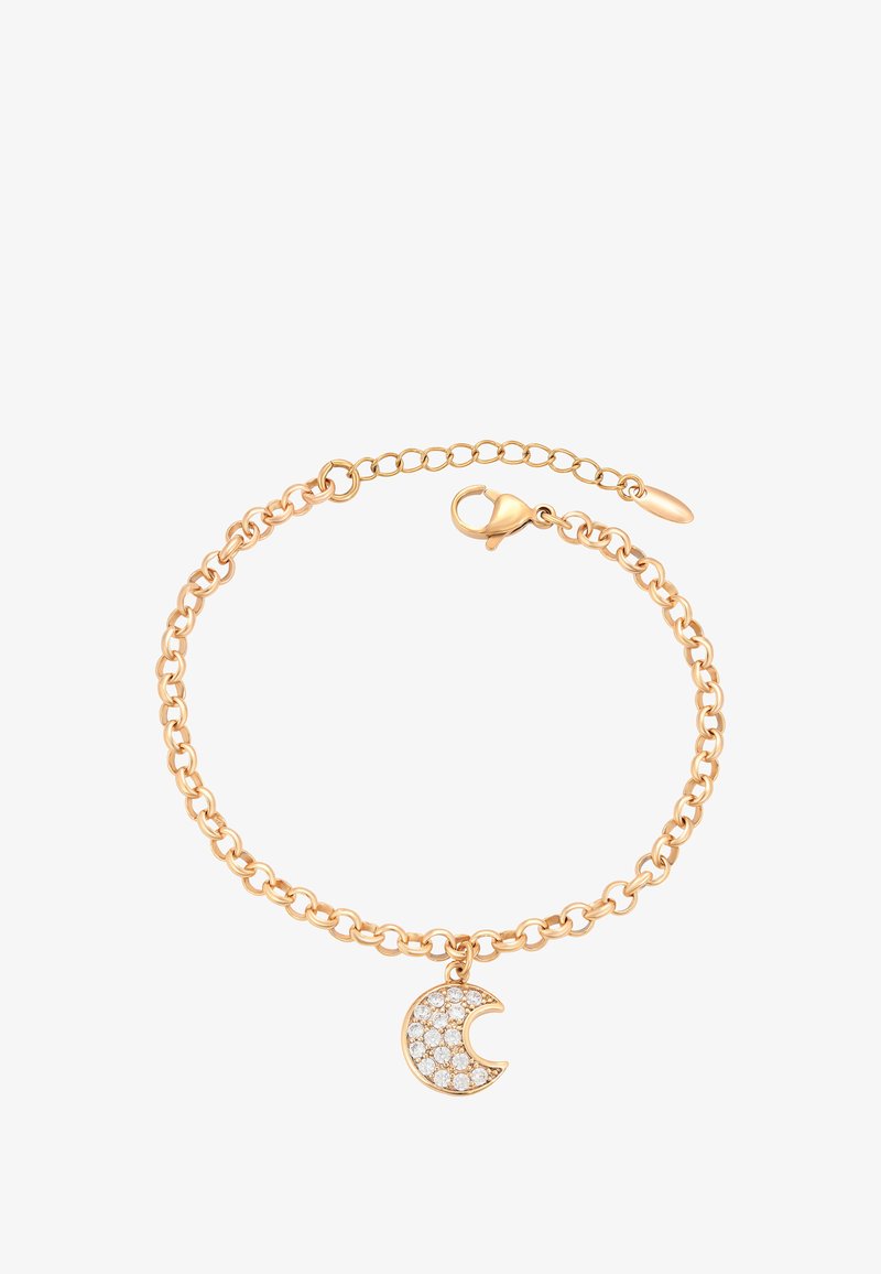 Kuldne ketiranne, millel on poolkuu ripats, mis on kaunistatud väikeste selgete kristallidega ning kivikese sulgur.