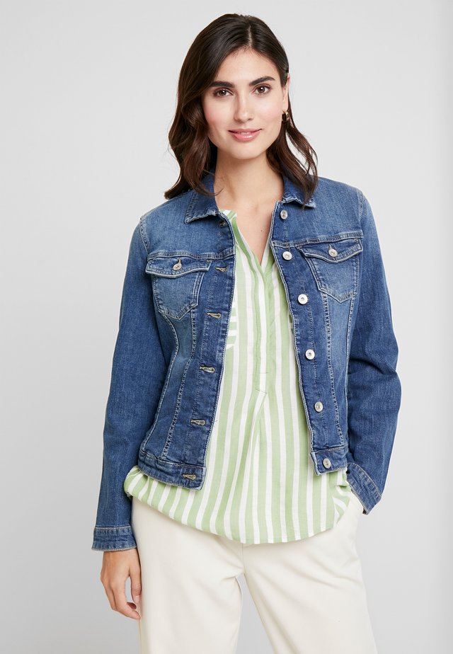 AUTHENTIC - Jeansjacke - used dark stone blue denim