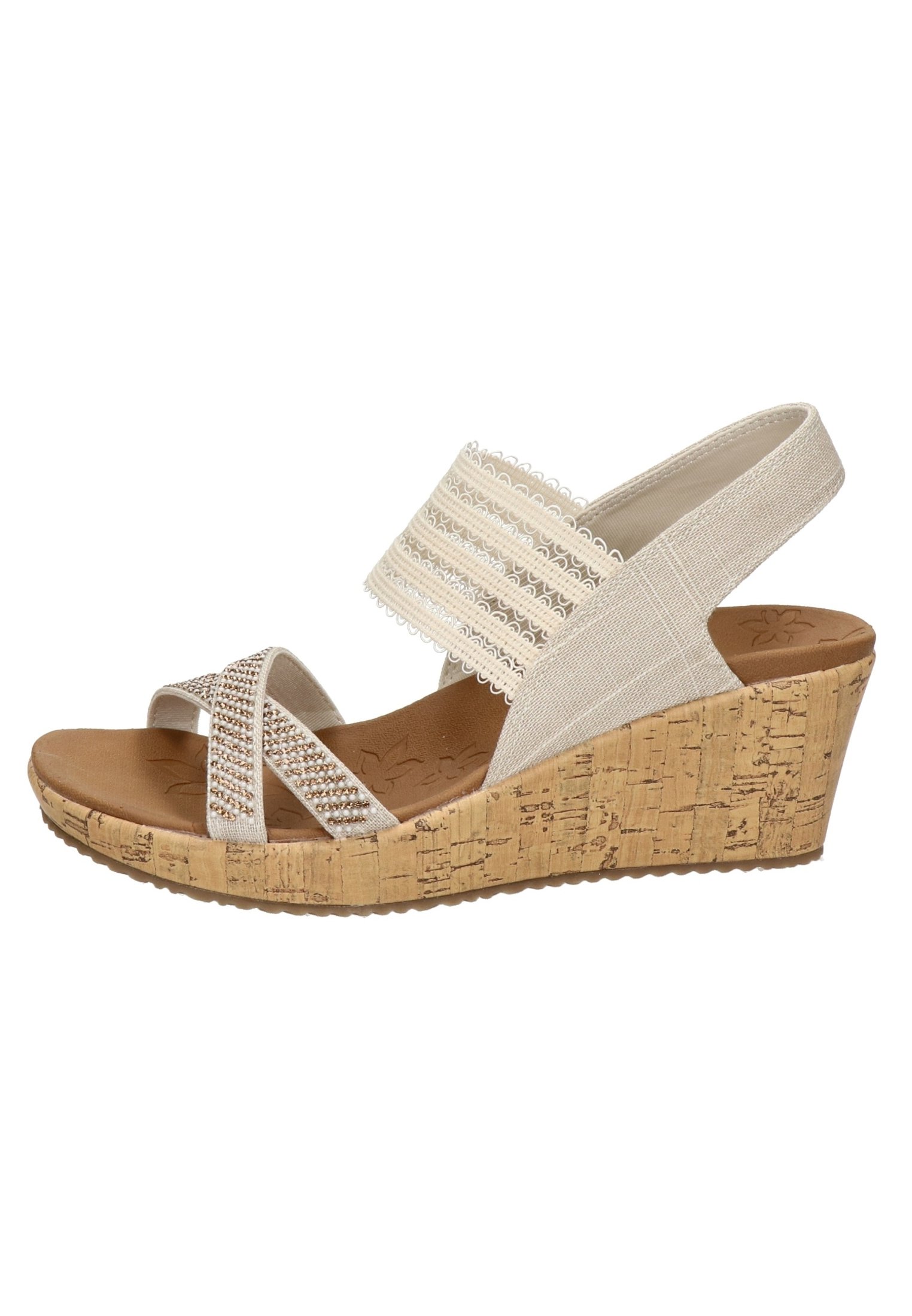 Skechers Sandalen met sleehak - beige - Zalando.nl