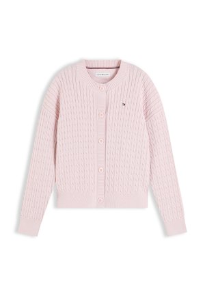 Tommy Hilfiger, RELAXED CABLE KNIT CARDIGAN - Gilet - whimsy pink