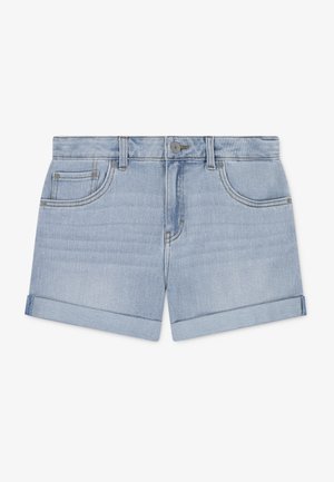 Levi's® GIRLFRIEND - Pantaloni scurți din denim - light blue denim