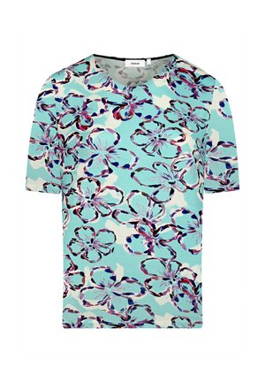 MIT BLÜTEN - Print T-shirt - blue