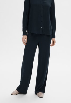 Selected Femme SLFVIVA GULIA LONG SUN - Trousers - dark sapphire
