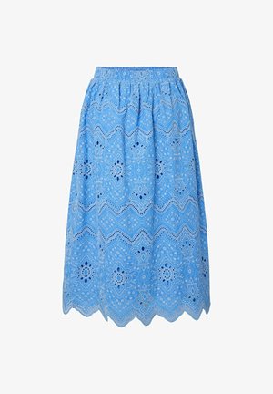 YAS, MIDI SKIRT YASFREYA HMW - Falda acampanada - marina
