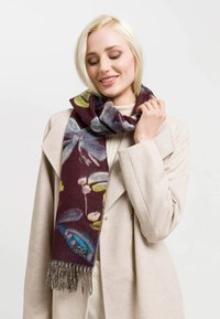 FRAAS FLORAL CASMINK - MADE IN GERMANY - Écharpe - merlot