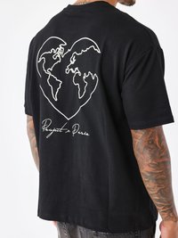 Project X Paris MOTIF COEURMONDE - T-shirt print - noir