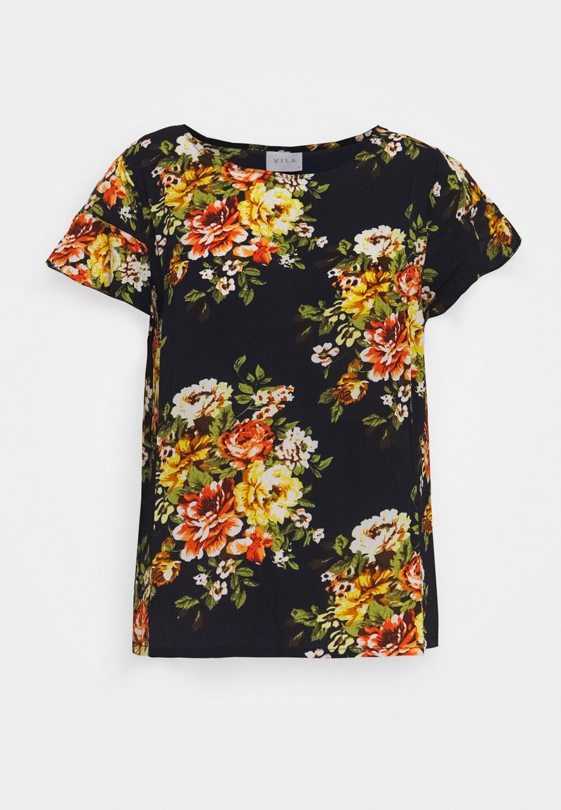 Vila T-shirt print donkerblauw Vila T-shirt print donkerblauw