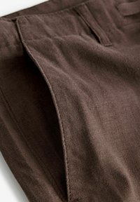Next REGULAR FIT LINEN STRAIGHT LEG DRAWSTRING - Chino - brown