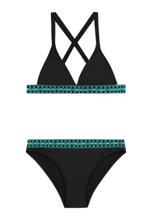 LUNA FIXED TRIANGLE SET - Bikini - black