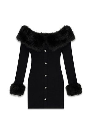 Guess SCHULTERFREIES MINIKLEID - Robe pull - schwarz
