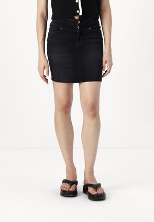 Denim skirt - black denim