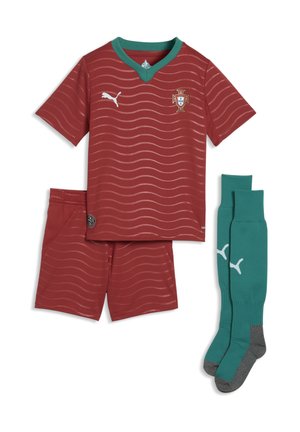 Puma FPF HOME MINIKIT SET UNISEX  - Korte broeken - club red-green lagoon