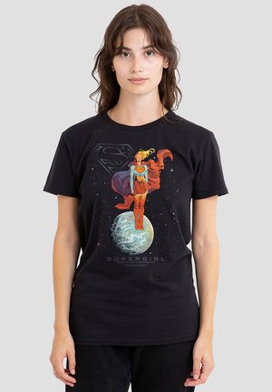 Cotton Soul, DC SUPERGIRL GALACTIC WOMAN OF TOMORROW - Print T-shirt - black