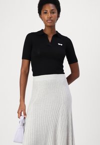 pure cashmere FLARED SKIRT - sukňa v tvare A - light grey