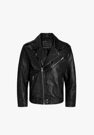 Jack & Jones PREMIUM, Kožená bunda - black