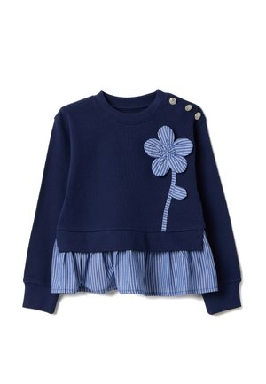 REGULAR FIT WITH RUFFLE - Sweater - blu bluette