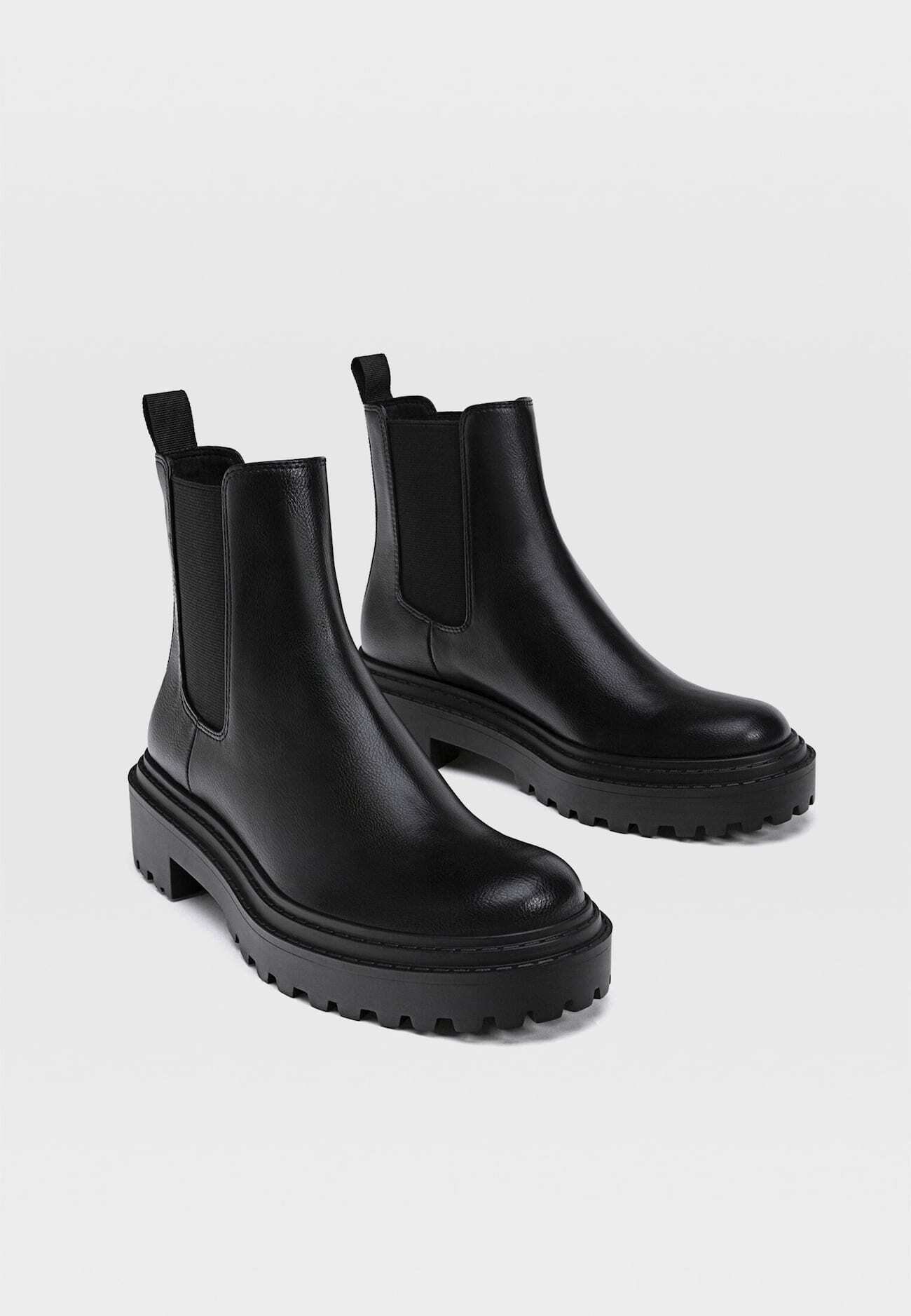 Stradivarius Ankle Stradivarius Platform Boots In Black