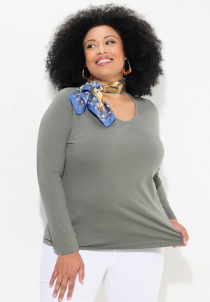 LANGARM BASIC & V-AUSSCHNITT - Strickpullover - gray
