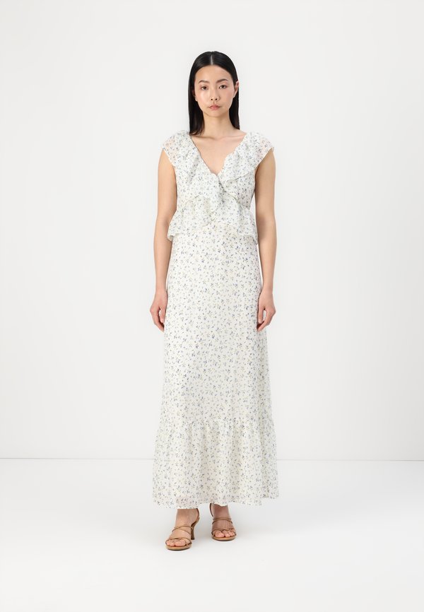 VIMONE MAXI FLOUNCE DRESS - Ballkleid - cloud dancer