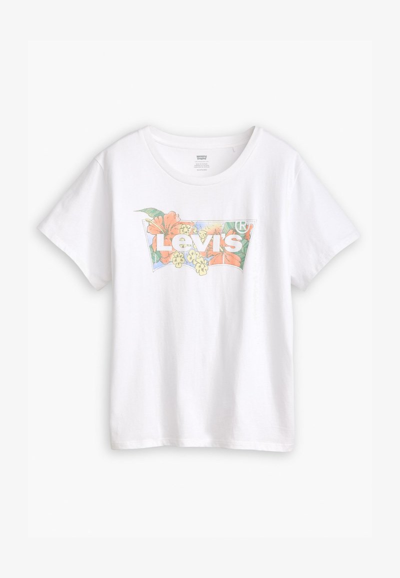 Levi's® Plus PERFECT TEE - T-shirt imprimé - bright white