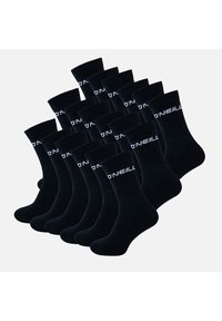 Set aus zwölf schwarzen Baumwollsocken mit gerippten Bündchen. Mit weißem "O'Neill"-Logo an der Seite. Weicher Stoff, Knöchelhöhe und einheitliches Design.