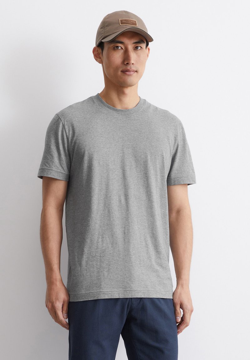 Marc O'Polo SHAPED AUS SOFTEM SINGLE - T-Shirt basic - grey melange