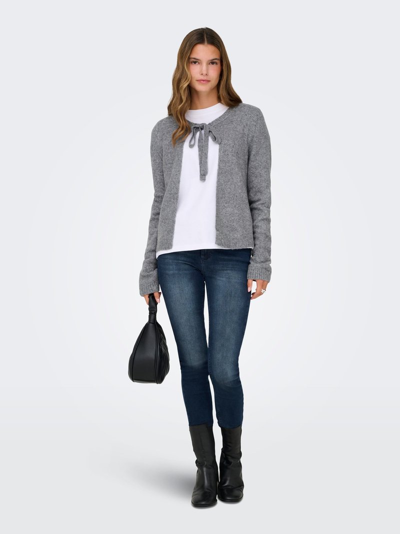 ONLY Cardigan Dames Veste T EU 36 gris clair style décontracté