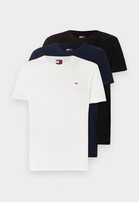 SLIM TEE 3PACK - T-paita - black/dark night navy/ecru