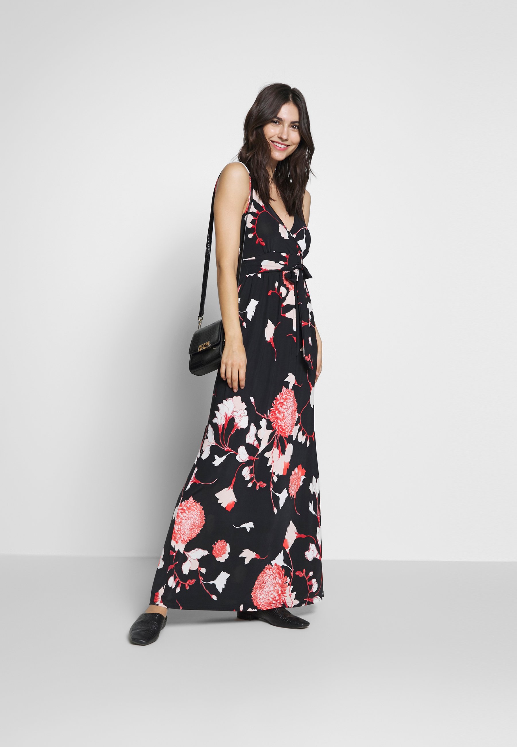 Anna Field Vestito lungo - black/pink/nero - Zalando.it