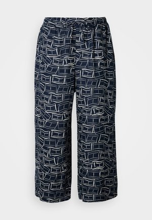 Tommy Hilfiger Curve CURVE RELAXED PURE LINEN TROUSERS - Pantalon classique - dark night navy