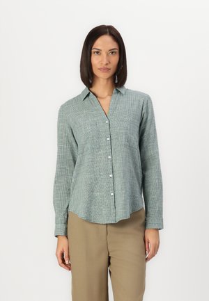 TOM TAILOR SLUB STRUCTURE - Gombos blúz - explorer green