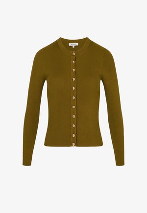 Morgan, MORGAN MORGAN FITTED SWEATER WITH ROUND NECK - Vest - vert olive