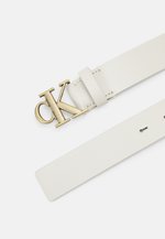 Calvin Klein Jeans MONO PLAQUE BELT - Gürtel - birch/offwhite 