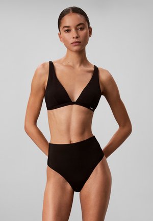 Calvin Klein Swimwear, HIGH WAISTED BIKINI BOTTOMS - EMBLEM - Долнище на бански - black