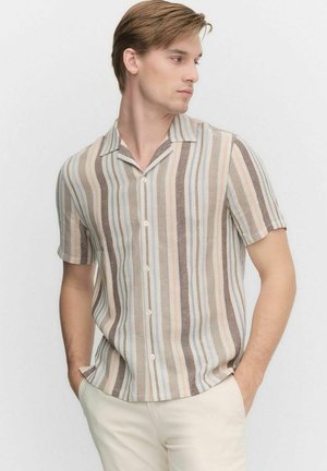 GRU RESORT - Overhemd - beige stripe