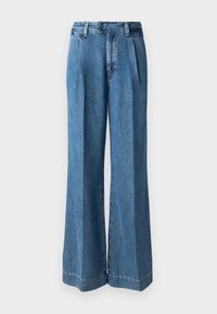 7 for all mankind PLEATED TROUSER - Wide Leg - blue