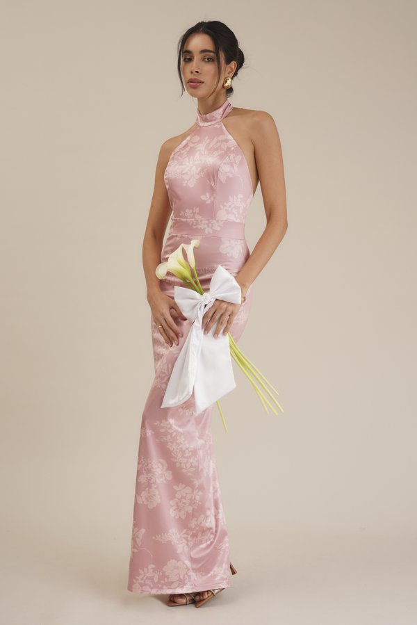 ABIGAIL HALTERNECK MAXI - Jersey dress4