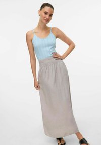 Vero Moda VMLINN HOHE TAILLE LANGER - Maksi svārki - moon rock