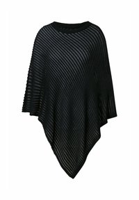 PONCHO GLITZER ZIPFELSAUM - Poncho - black