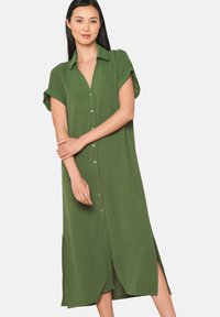 MIDI - Srajčna obleka - khaki med
