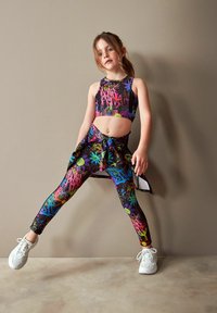 Next - CROP - Top - black bright graffiti Thumbnail-Bild 1