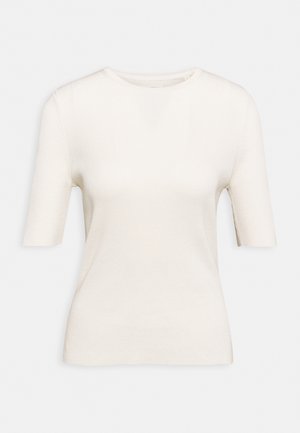 SHORTSLEEVE ROUND NECK - Triko s potiskem - off-white