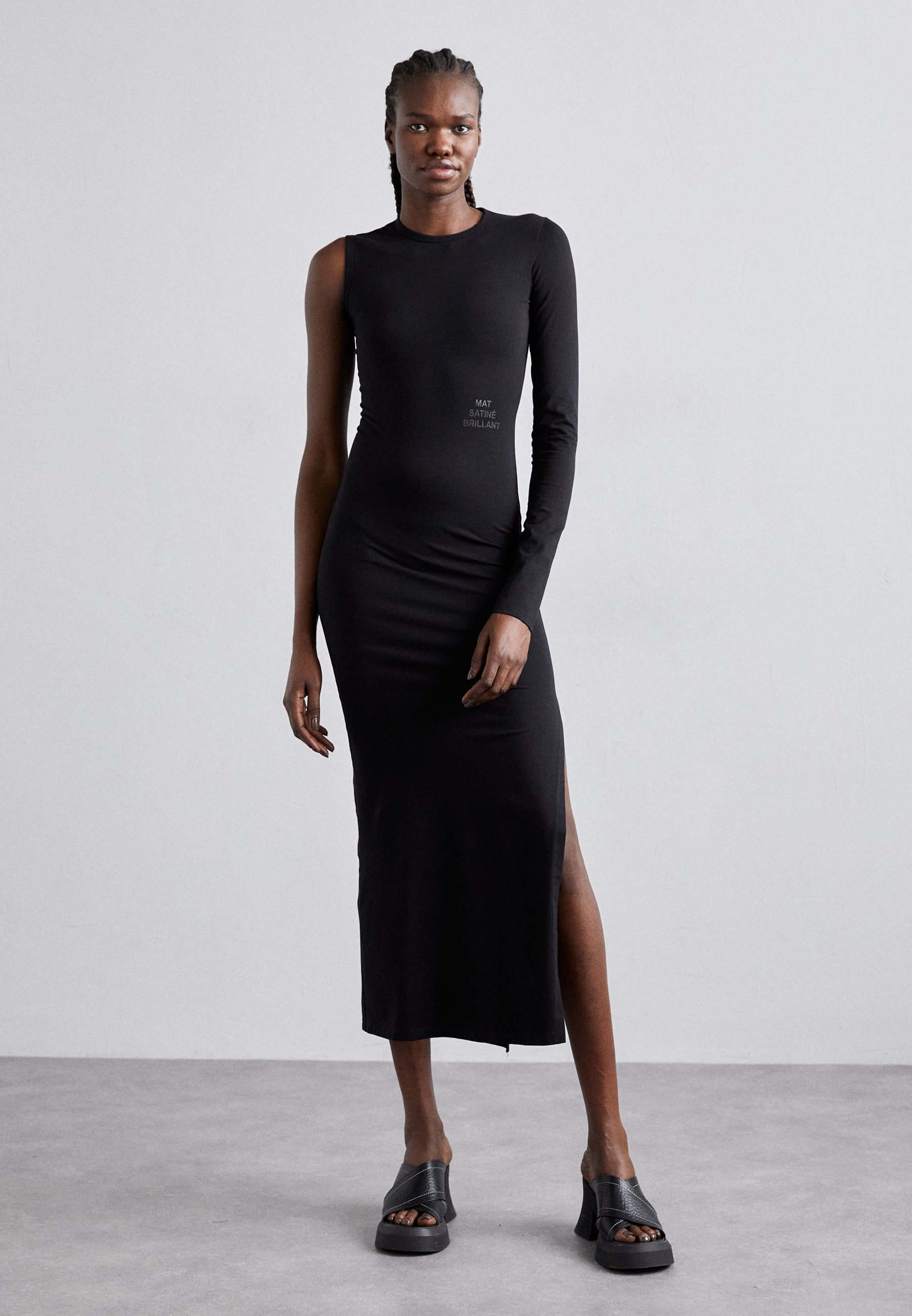 MM6 Maison Margiela MIDI DRESS - Jersey dress - black