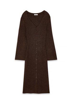 NA-KD Stickad klänning - brown