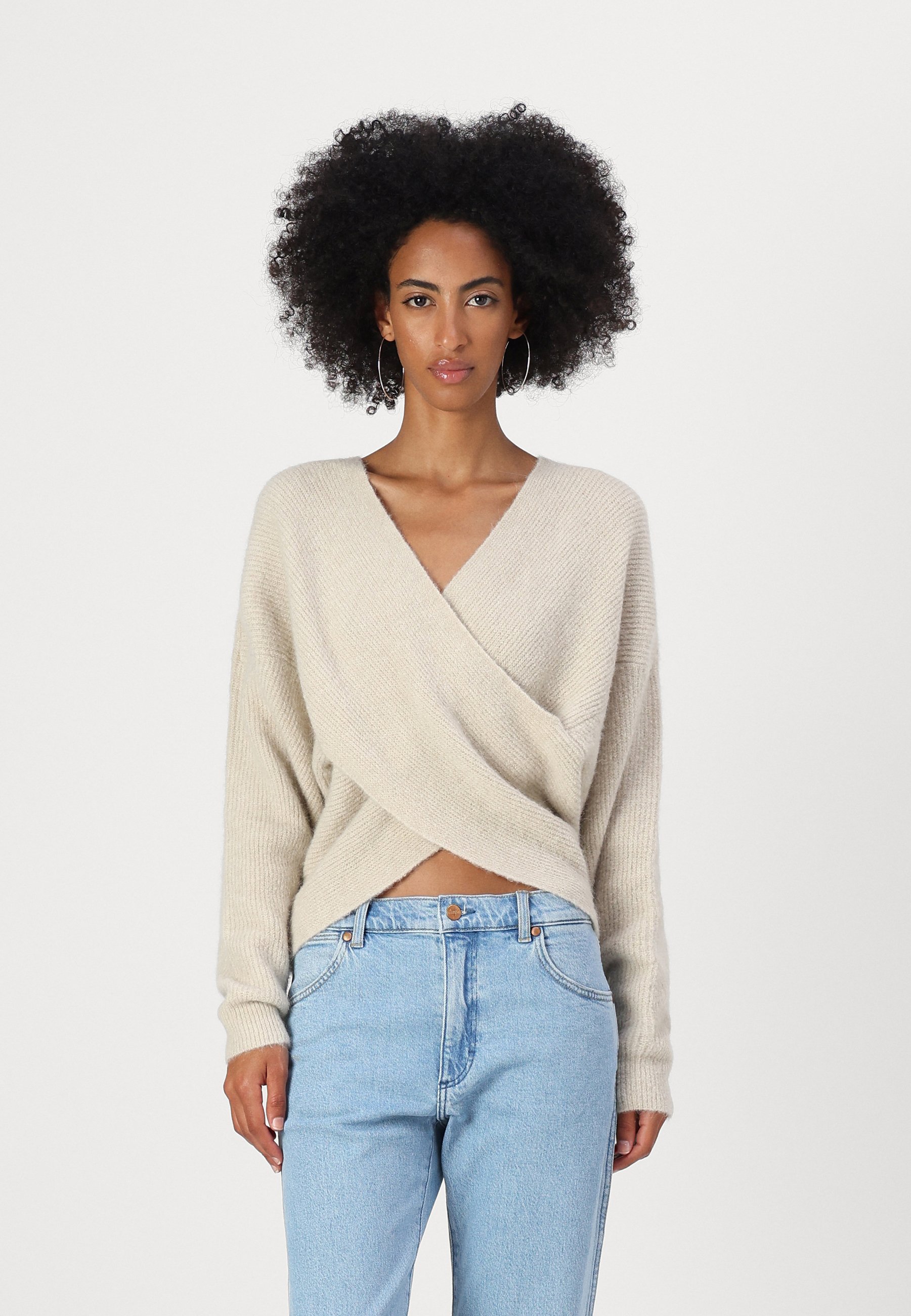 MSCH Copenhagen ZINELLE HOPE WRAP - Strickpullover - peyote/beige
